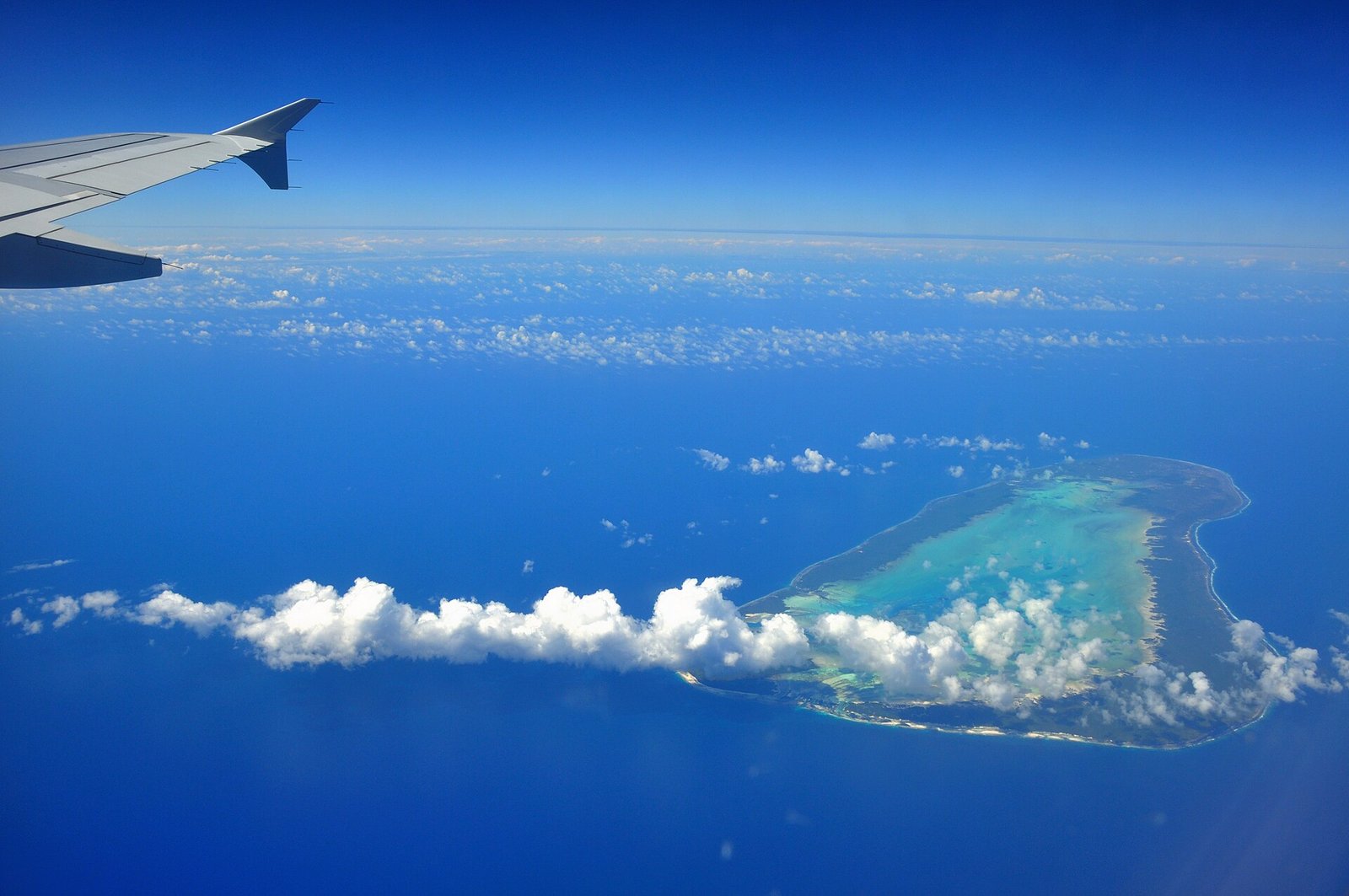Et fly på vej ind over Det Indiske Ocean